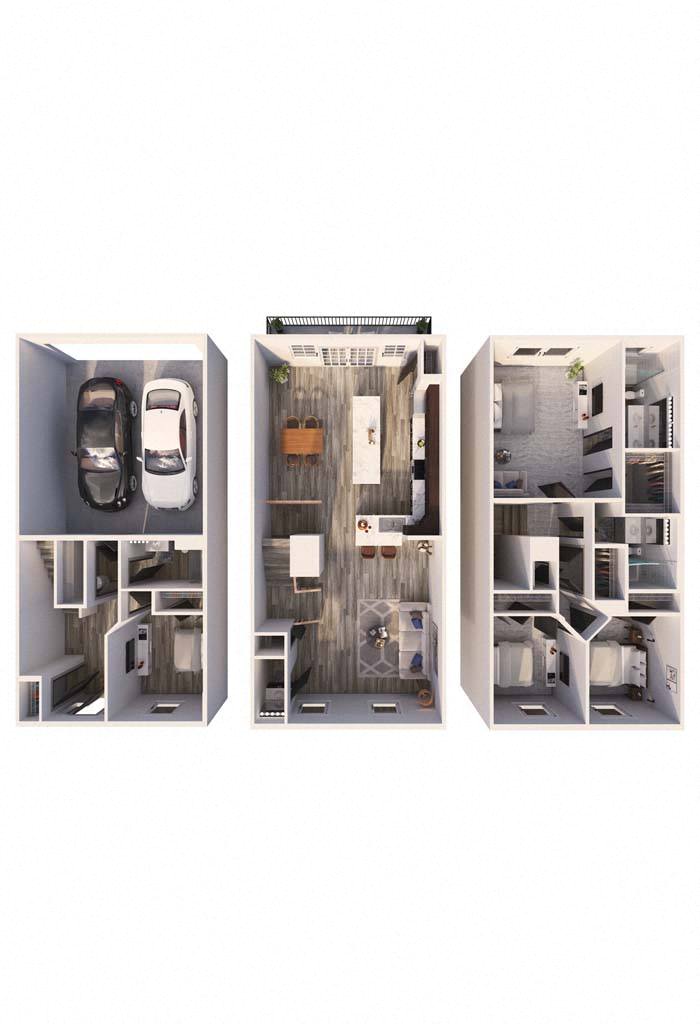 Floor plan for 4 beds, 3.5 baths, 2400 sqft